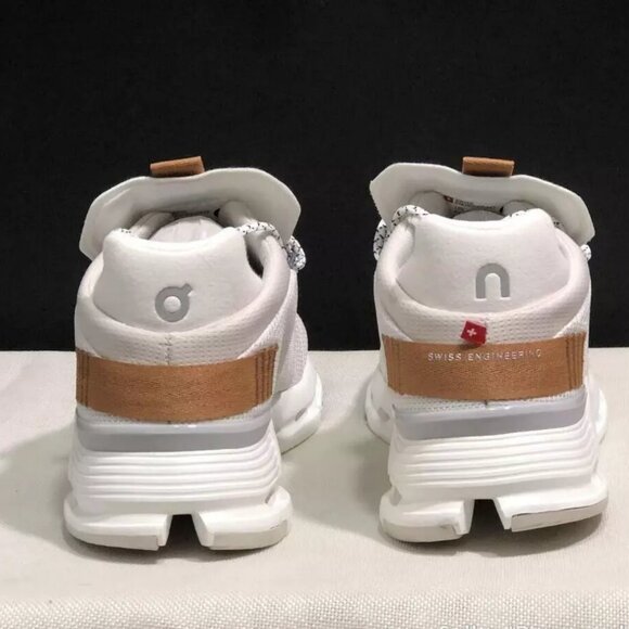 On Cloud Cloudnova Running Shoes White Pearl Brown - Picture 6 of 6